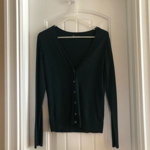 Hunter green cardigan